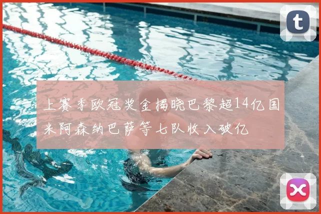 上赛季欧冠奖金揭晓巴黎超14亿国米阿森纳巴萨等七队收入破亿