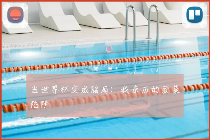当世界杯变成赌局:我亲历的菠菜陷阱